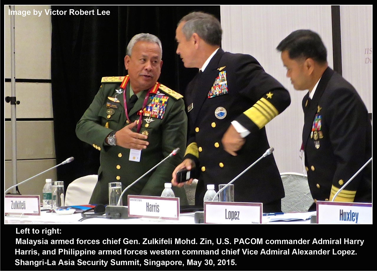 revised 2.1M Admiral Harry Harris and Malaysia & Philippines Admirals Shangri-La 30 May 2015